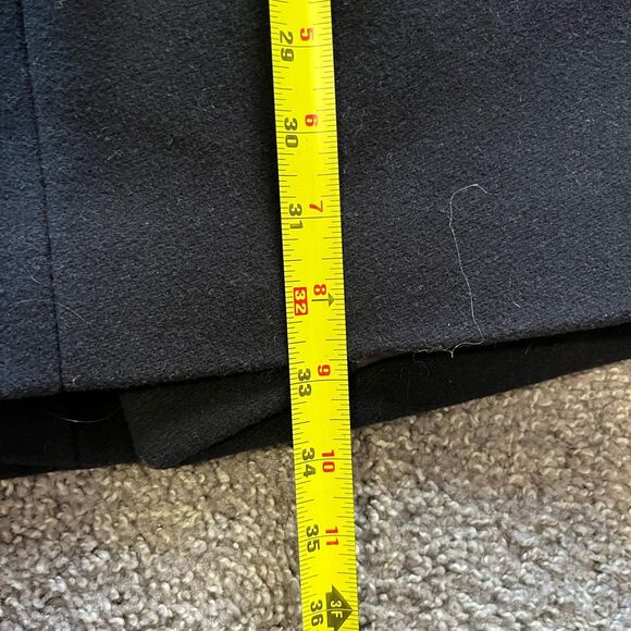 Hugo Boss Coat Full Zip Overcoat Wool Blend Winter Black Mens Size 42R - Picture 8 of 8